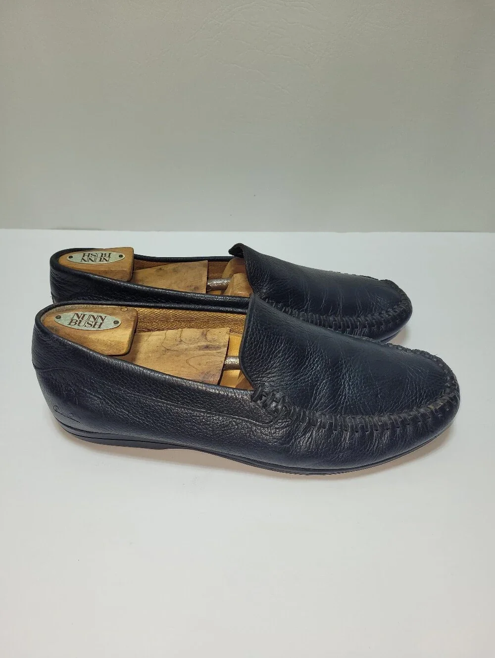 Arnold Palmer Augusta Collection Black Leather Slip-On Loafers